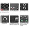 Audio Interface Professional Recording Sound Card 16bit 48kHz Mini USB Audio Interface Sound Card 2 In & 2 Out with 48V