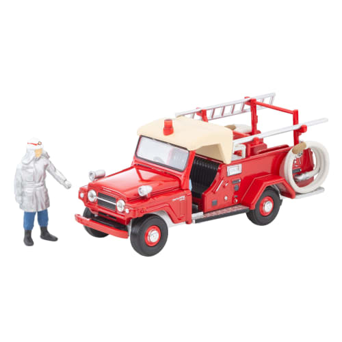 TOMYTEC Tomica Limited Vintage 1/64 Scale LV-31c Nissan Patrol Fire Engine with Figure, Complete Model 336556