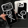 Funny Stickman Matchman Shockproof Phone Case for iPhone 17 Air 16 16E 15 Pro Max 14 Plus 13 Mini 12 Back Cover Anti Fall Fundas