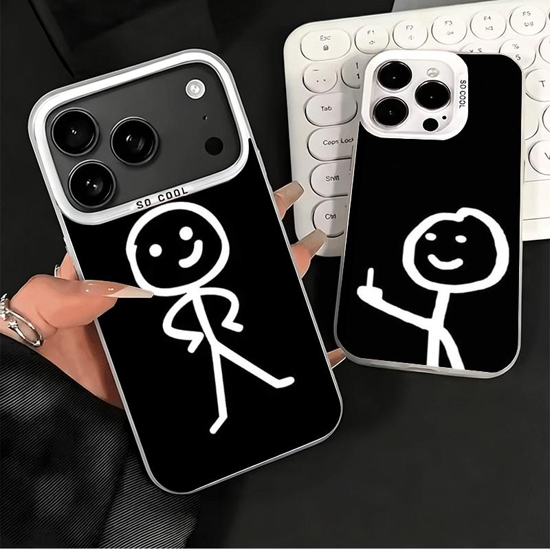 Funny Stickman Matchman Shockproof Phone Case for iPhone 17 Air 16 16E 15 Pro Max 14 Plus 13 Mini 12 Back Cover Anti Fall Fundas