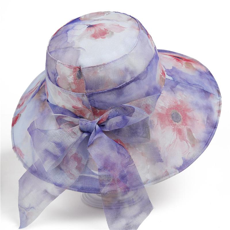 Hat Women's spring summer sun protection visor Thin fashion bucket hat Breathable basin hat