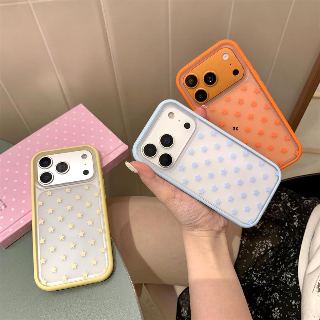 Frosted Star Dual-Compatible Drop-Proof Phone Case for iPhone 14/13/Apple 17/16/15 PROMAX