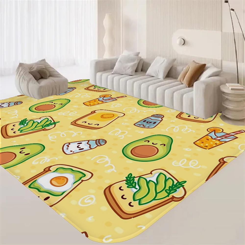 Avocado Room Mats Retro Multiple Choice Living Room Kitchen Rug Non-Slip Welcome Rug