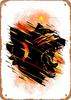 Abstract Cat Uncaged Metal Tin Sign Poster Vintage Art Wall Decor