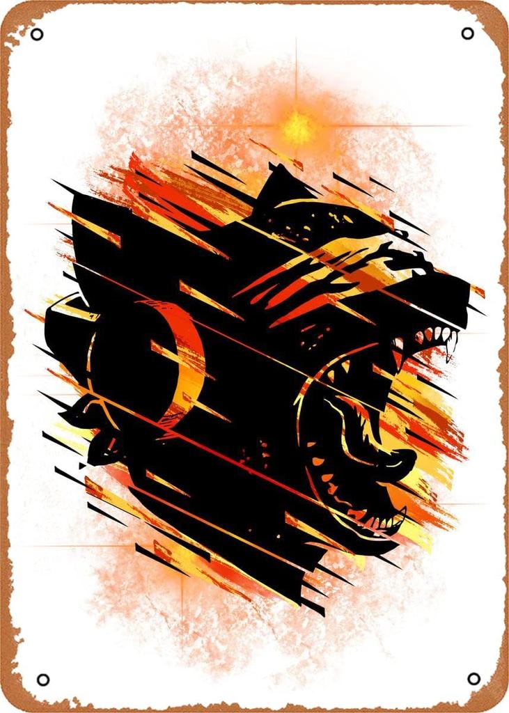 Abstract Cat Uncaged Metal Tin Sign Poster Vintage Art Wall Decor