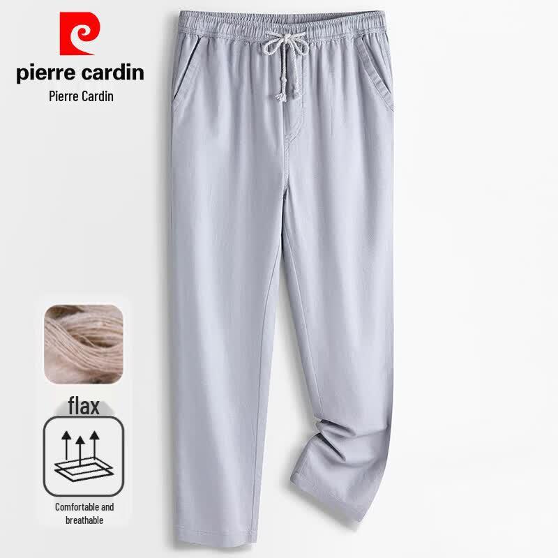 Pierre Cardin Men s Linen Blend Casual Cropped Pants L