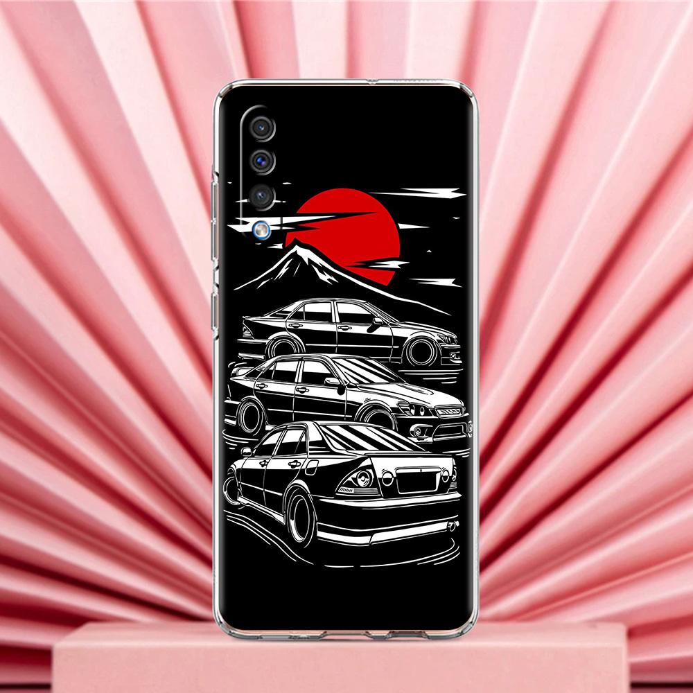 Phone Case For Samsung A56 A36 A26 A24 A16 A14 A12 A32 A50 A70 A22 A40 A34 A54 A42 A52 5G A04s A06 Cover Japan JDM Sports Car