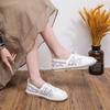 Fashion 2025 New Summer Hollow Breathable Mesh Ladies Shoes Fashionable Baotou Women's Sandals Literary Retro Minimalist Flat Shoes