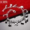 925 Sterling Silver Pendant Bracelet Women Gift Fashion Wedding Jewelry