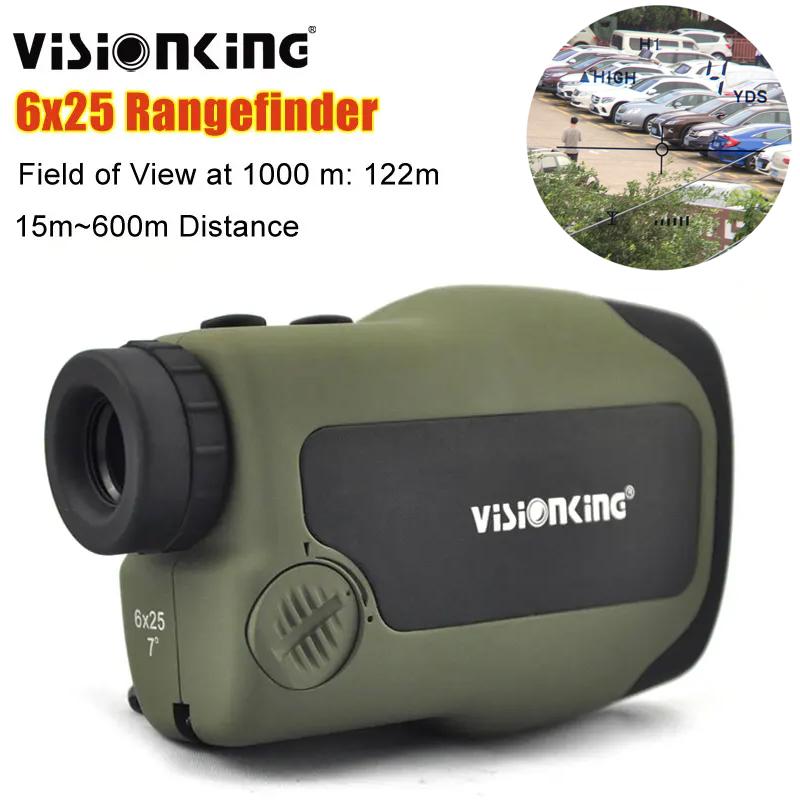 Visionking Multifunctional 6X25 Laser Rangefinder 600m Distance Meter Measurement High Angle LCD Range Finder Hunting Monocular