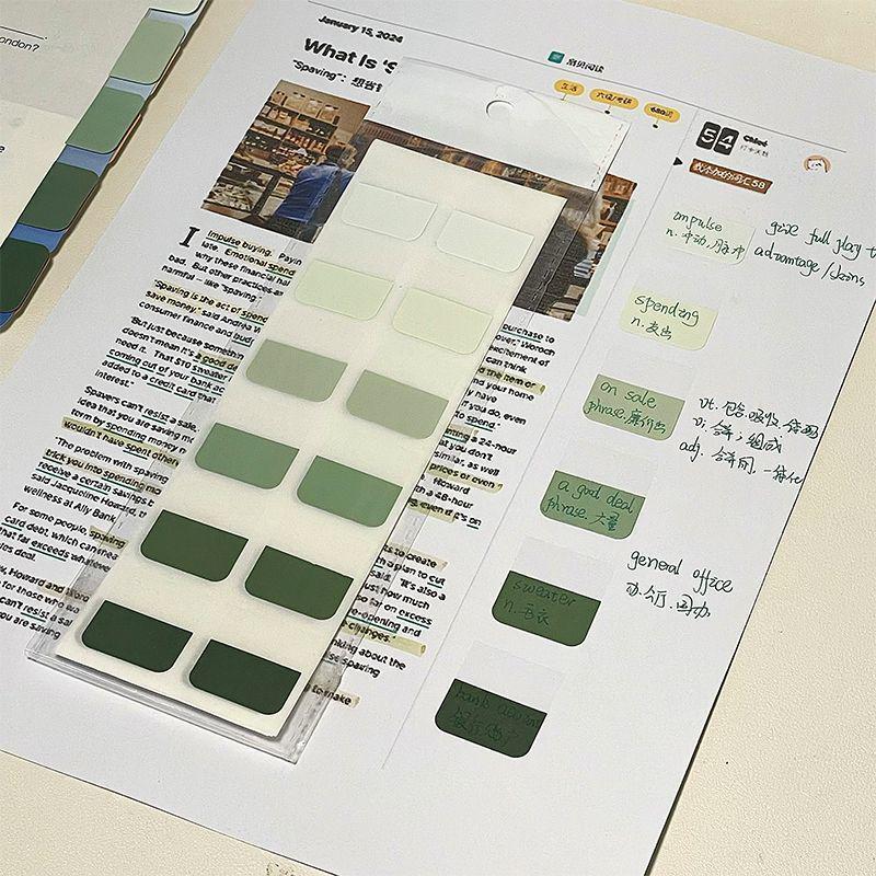 Gradient Index Tabs: Writable Sticky Notes for Students, Popular Internet Celebrity Small Strip Markers.