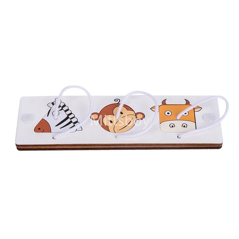 DIY Busy Board Montessori Educational Toys Animal Slide Zipper Numeric Letter Cloud Wood Chip Graphic Pairing Wooden Parts Gifts