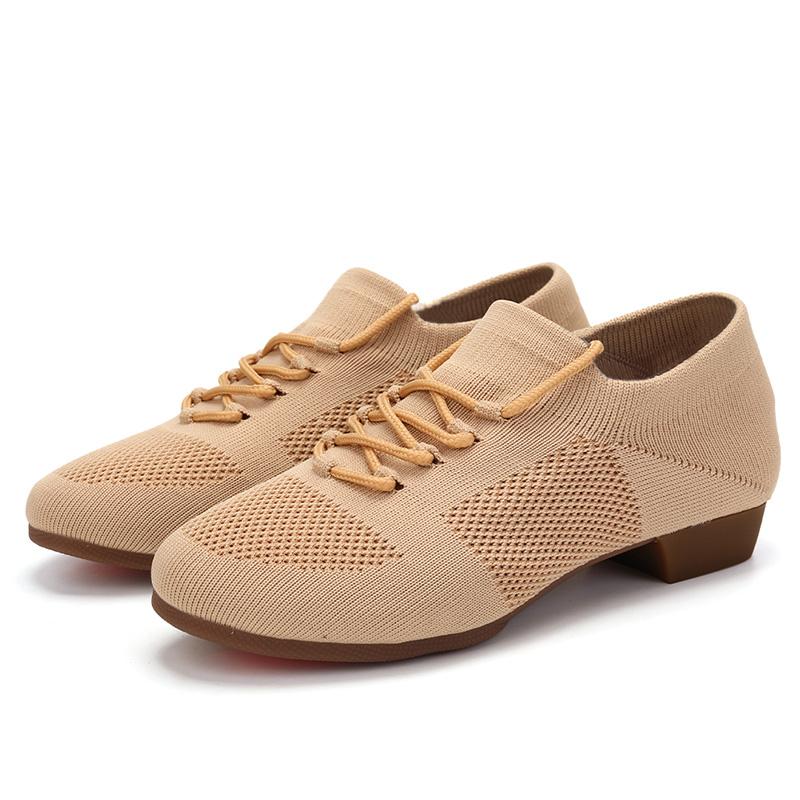 Fly Woven Mesh Dance Shoes for Girls and Women Waltz Tango Yoga Ballet Teacher Practice Dance Shoes