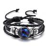 12 Constellation Zodiac Sign Charm Luminous Bracelets Men Women Vintage Multilayer Wrap Leather Bracelet Bangle Birthday Gift