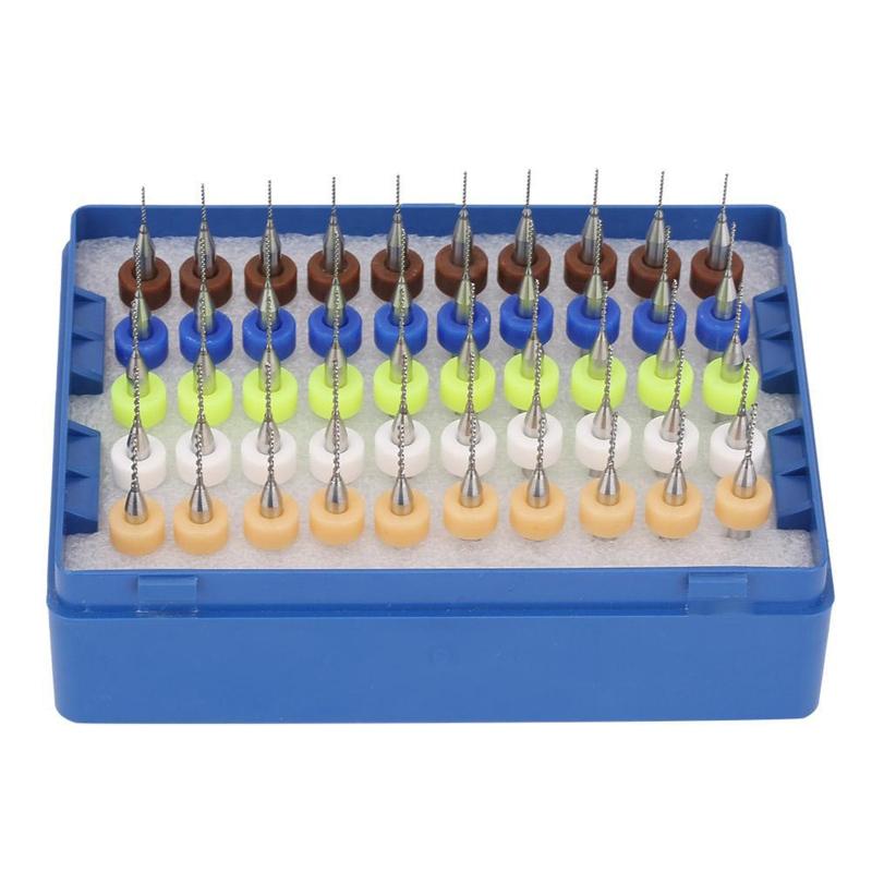 50 Pieces 0.5-0.9mm PCB Drill Bits Tungsten Carbide Micro Drill Bits Twist Drill Print Circuit Board Engraving Tool
