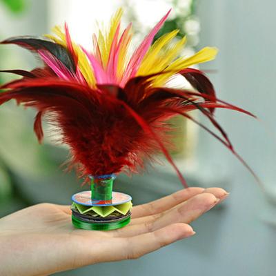 Feather Jianzi Barevné Feathers Pérák Přenosný Foot Kick Ruční kolo Péřový Pérák Fitness Zábava