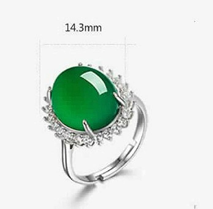 925 Sterling Silver Natural Certified 7.25ct Green Emerald Gemstone Solitaire Ring for Her