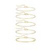 5Pcs/Set Boho Twist Chain Bracelets Set for Women Vintage Gold Silver Color Adjustable Cuban Link Bracelet Fashion Jewelry Gifts
