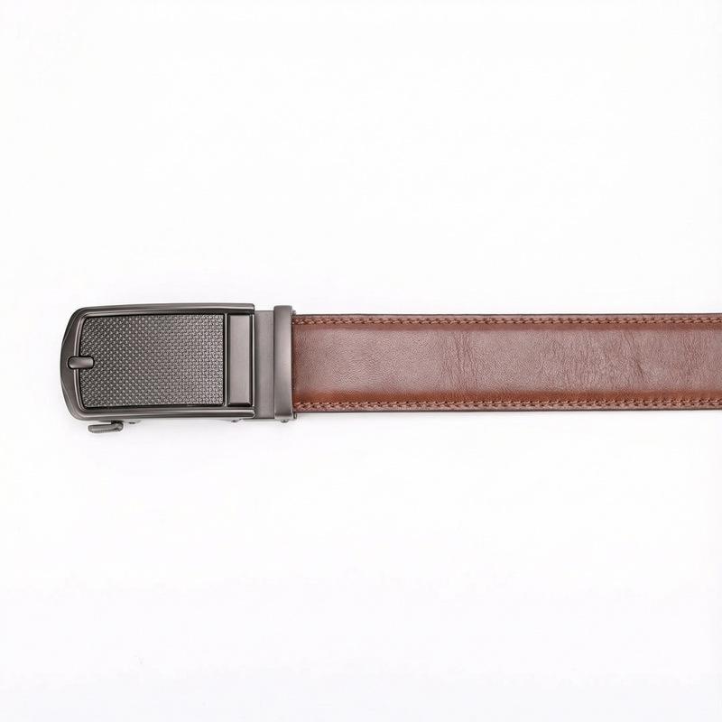 Men'S Automatic Buckle Cowhide Belt Men'S High-End Business Versatile Belt Middle-Aged And Young People Belt