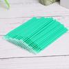 200pcs Grafted Eyelash Swab Cotton Swab Stick Micro Applicators Makeup BrushGreen