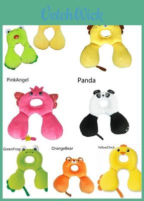 Baby Car Neck Pillow With Cartoon Animal Designs For Comfort And Protection