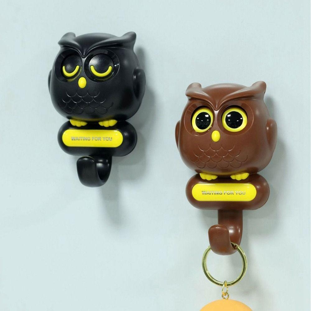 

Hanging Winking Owl Hooks Non-trace Wall Clothes Hook Fashion Entrance Storage Hook Kitchen