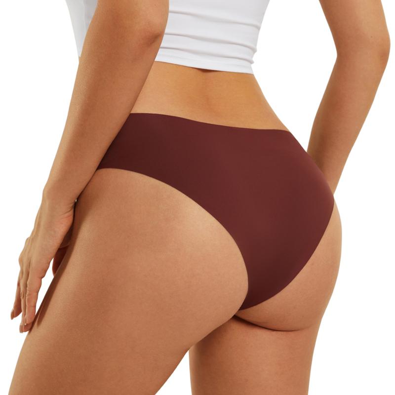 TERMEZY 3Pcs/Lot Sexy No Trace Panties for Women Ice Silk Low Waist Underwear Sports Lingerie G-string Briefs Female Intimates