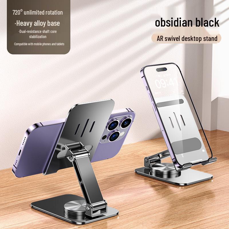 Foldable Rotating Metal Phone & Tablet Stand with Custom Logo