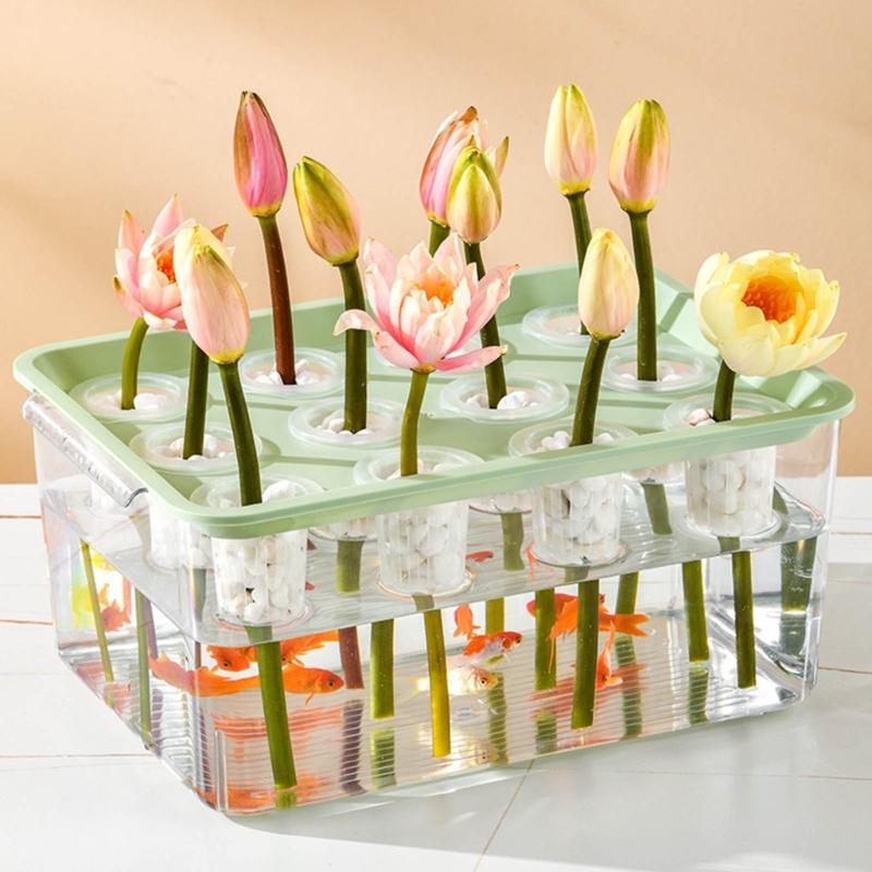 Visible Cultivation Tray Hydroponic Grower Box Container With Lid For Home Vegetables Water Based Gardening And Home Use