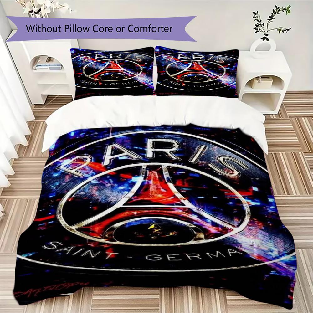 Paris Saint Pattern Bedding Uilt Set Uilt Cover Pillowcase Home Decoration Birthday Gift (1 * Duvet Cover + 2 * Pillowcase Without Core)75