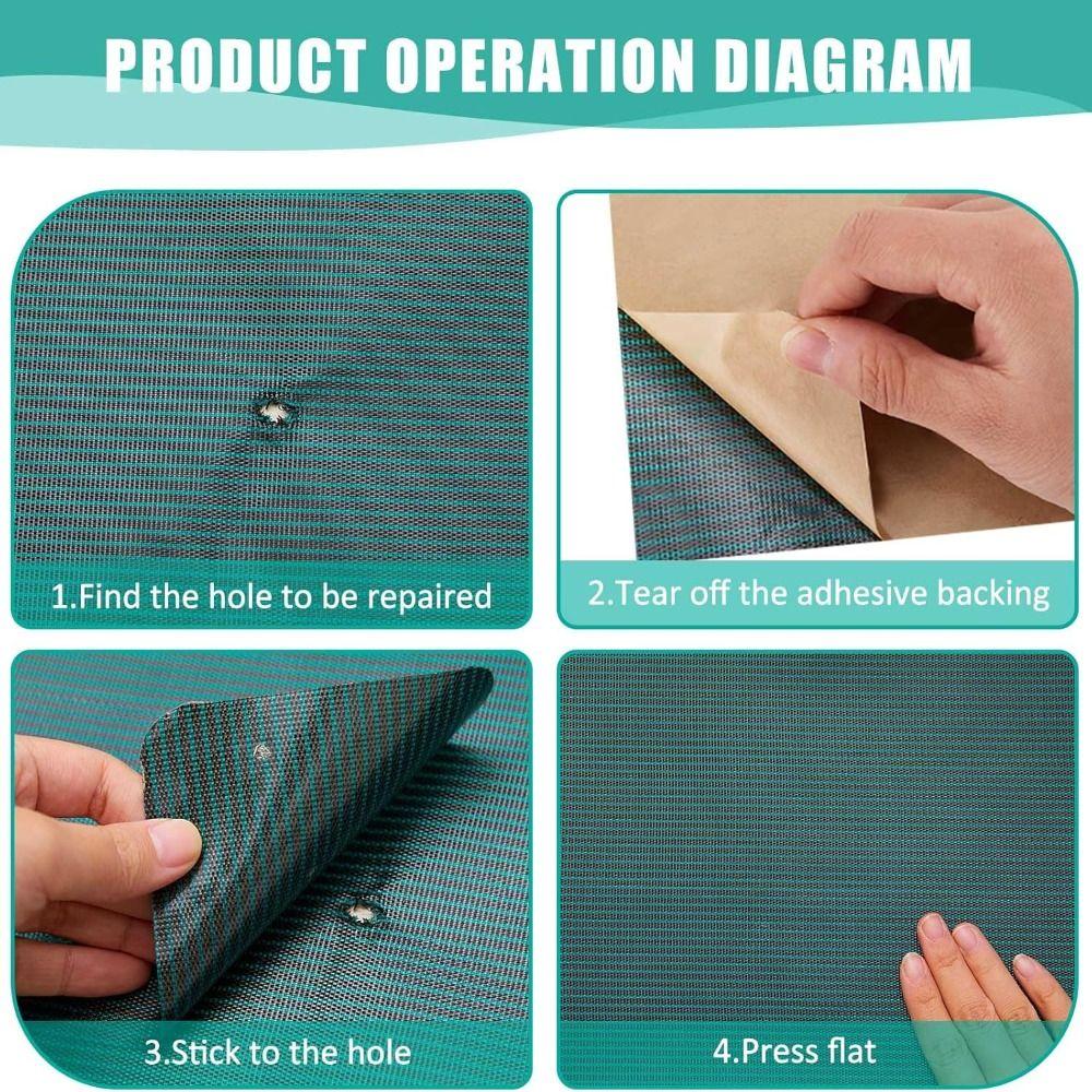 Self Adhesive Pool Cover Repair Patch Tear Resistant Mesh Pool Cover Repair Patch