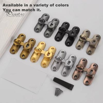 Barn Door Lock 90/180 Degree Flip Sliding Door Latch Punch Free Simple Installation Heavy-Duty Bar Gate Latch Safety Slide Door Lock