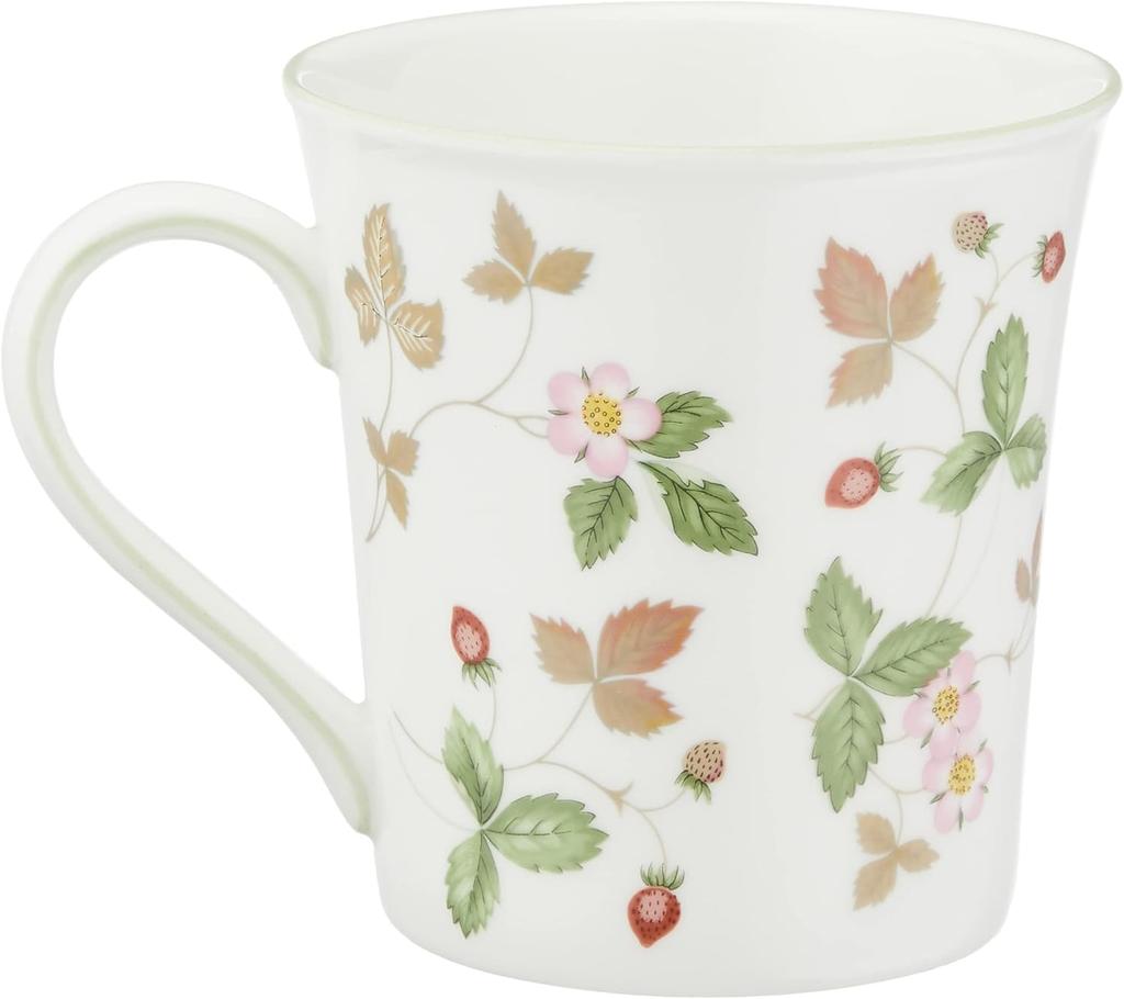 Wedgwood Wild Strawberry Casual Official Gift Christmas Wedding Housewarming Officially Imported Mug, 300ml, Green, Wrapping, Gift, Gift, Gift,