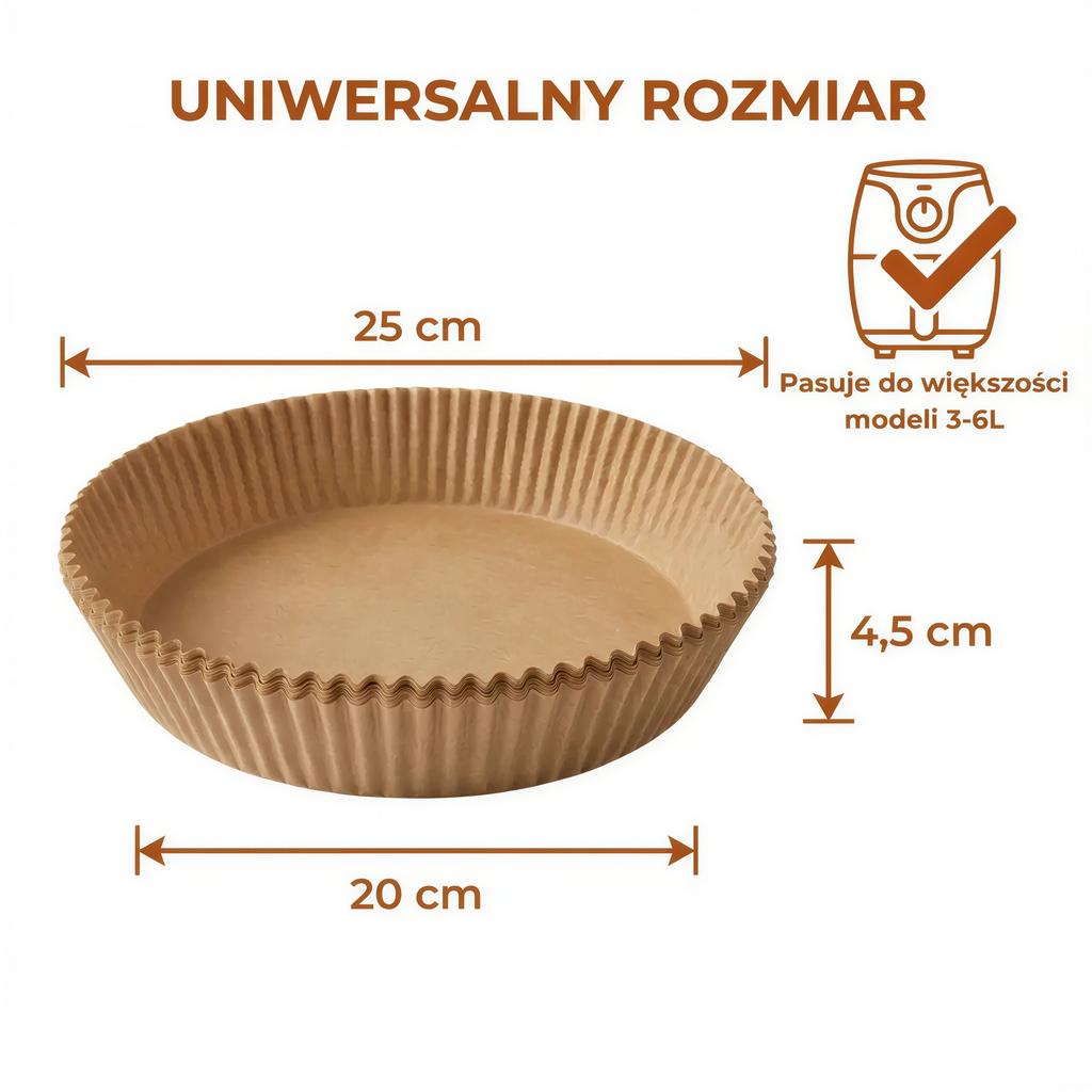 PAPER INSERTS FOR FAT-FREE FRYER 20/25 cm 250 pcs
