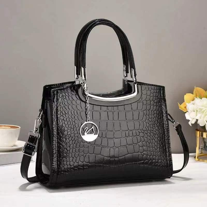 Stylish Large Capacity Pu Tote Bag With Stone Pattern Ideal For Daily Commuting And Fashion