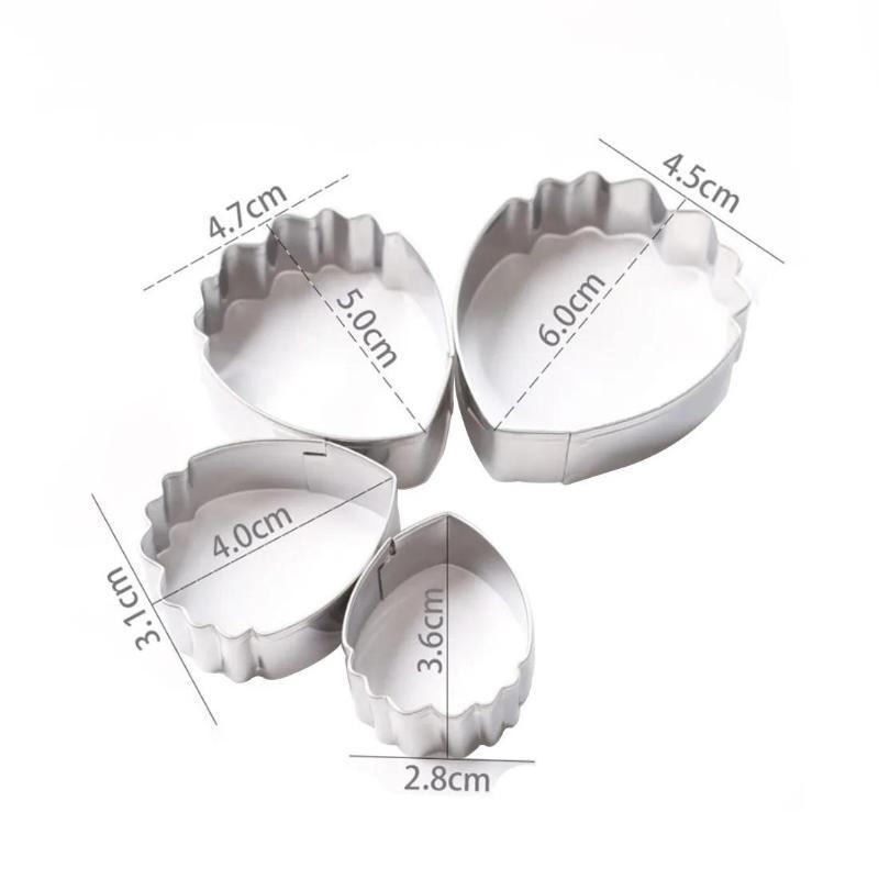 4Pcs Kitchen Baking Small Tools Peony Flowers Cake Fondant Plunger Cutter Decorating Baking Mold Cake Decor Accessories Supplies