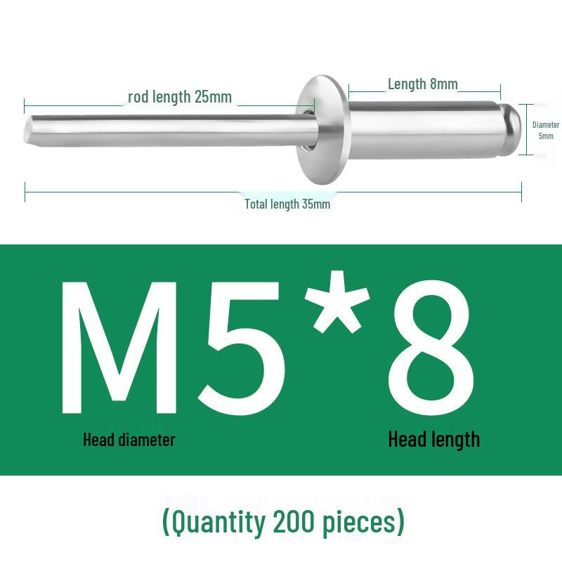 Aluminium-Blindnieten - Rundkopf M3.2, M4, M5, M6