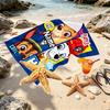 Custom Name Personalized PAW Patrol Print Beach Towel, for Trip Camping Beach Party Home Decor, Birthday Gift for Family & Friends