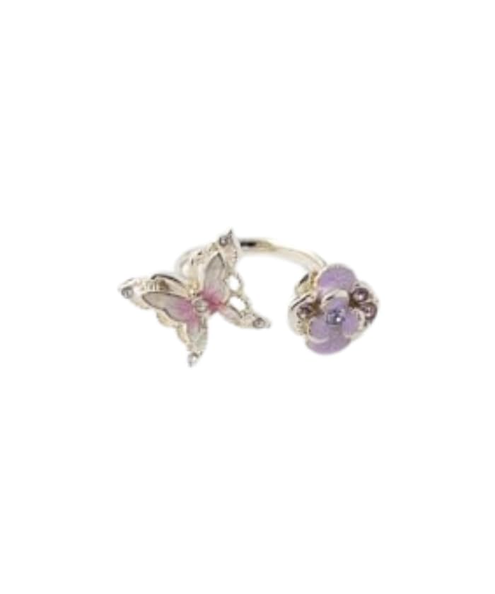 Anna Sui Sommerfugl og Rose Motiv Ring SAMR0701M DJ