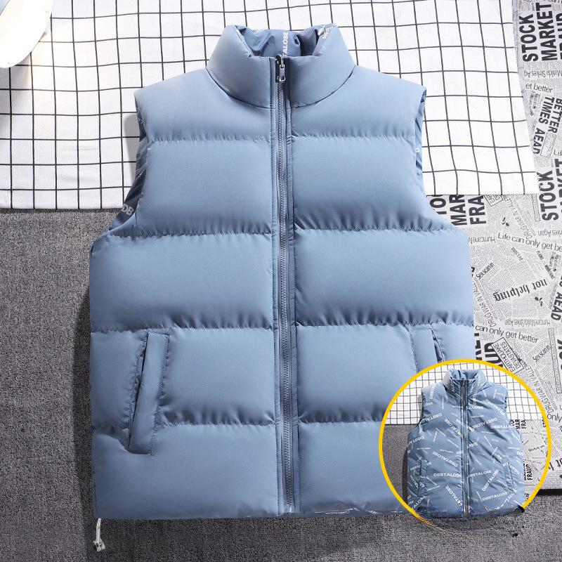 Erkek Kışlık Yelek Mont Erkek Rahat Kalın Polar Çift Taraflı Giyinme Sıcak Yelek Açık Hava Kamp Yürüyüş Yelek