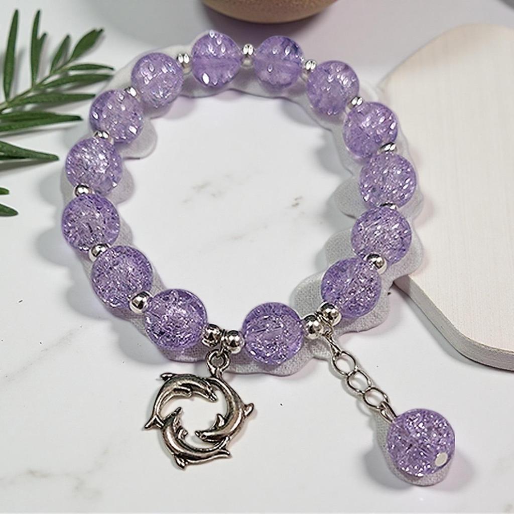 Butterfly Love Flower 10mm Handmade Beaded Bracelet - Original, Personalized, Exquisite Jewelry Gift for Friends and Newcomers