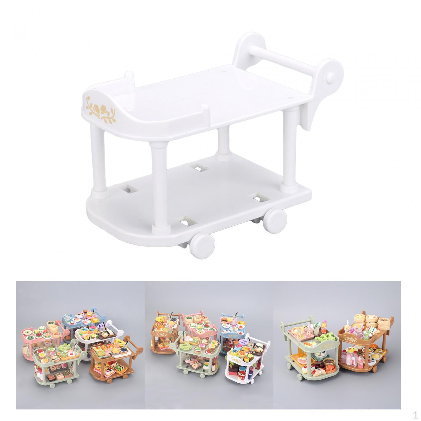 

1 :12 весов кукольный домик кухонная сервировочная тележка аксессуары портативный мини-бар «шведский стол» своими руками белый