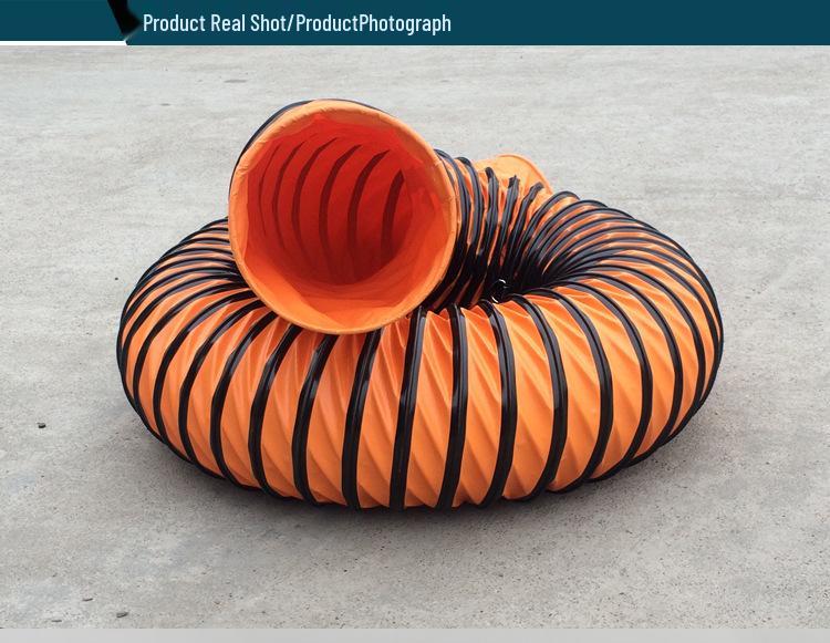 High-Temperature PVC Nylon Retractable Ventilation Duct for Mining and Tunnel Exhaust Fans