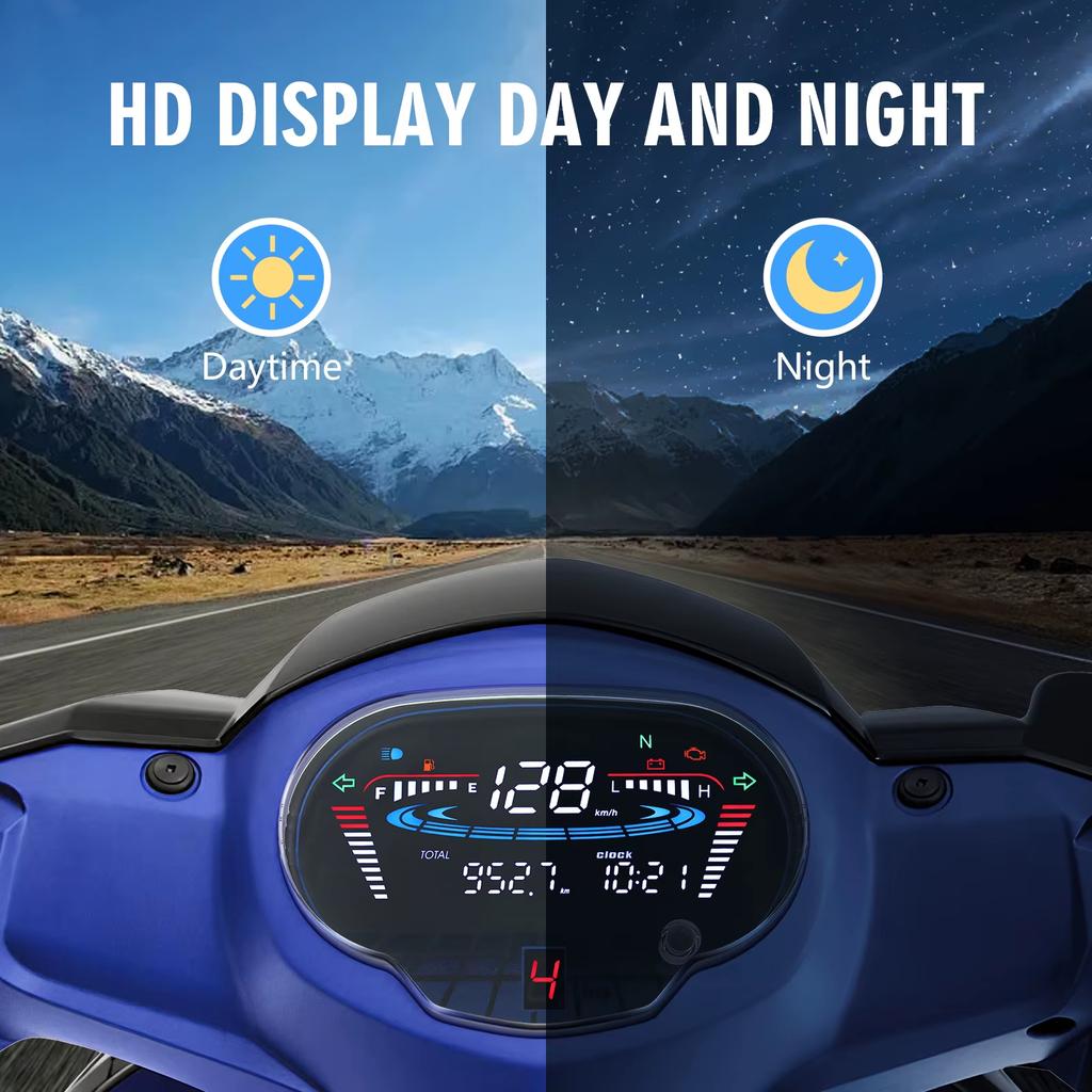 Energy Efficient Precise Motorcycle LCD Digital Instrument Odometer with Night Illumination For Sight 115/Crypton Fi 114