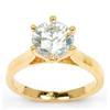 Solitaire Gold Plated 'Unique' Golden White - 8 Mm