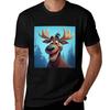 Cartoon Moose 1 Tshirt Daily Wear Print Tshirt