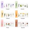 Book Note Marker PET Bookmarks Card Specimen Bookmarks Nature Plants Bookmarks Translucent Flower