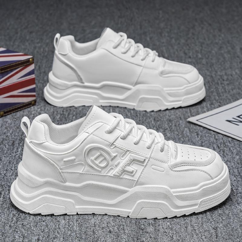 

New men s shoes breathable little white shoes student trend fashion thick-soled wear-resistant sports shoes casual heightening board shoes running 44 бежевый