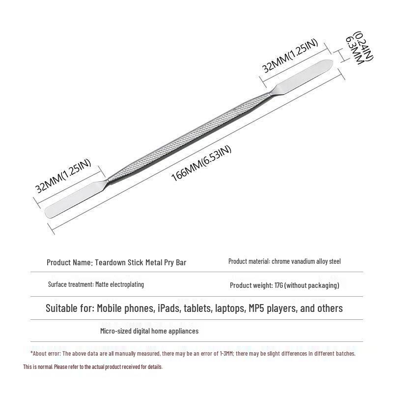 Three-Piece Metal Pry Bar Set for Mobile & Tablet Repair