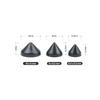 ABS Conical Studs Punk Rivets for Shoes Garment Decoration 6.5x5.2mm, 8x6.2mm 10x6mm